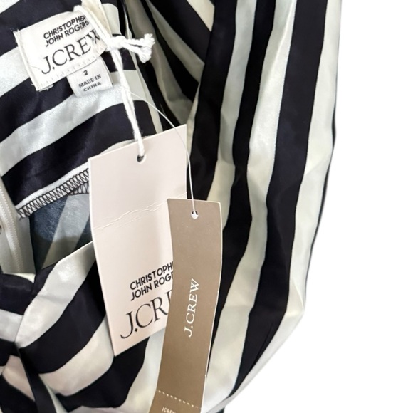 NEW Christopher John Rogers X J.Crew cross-front maxi dress in stripe - Picture 6 of 7